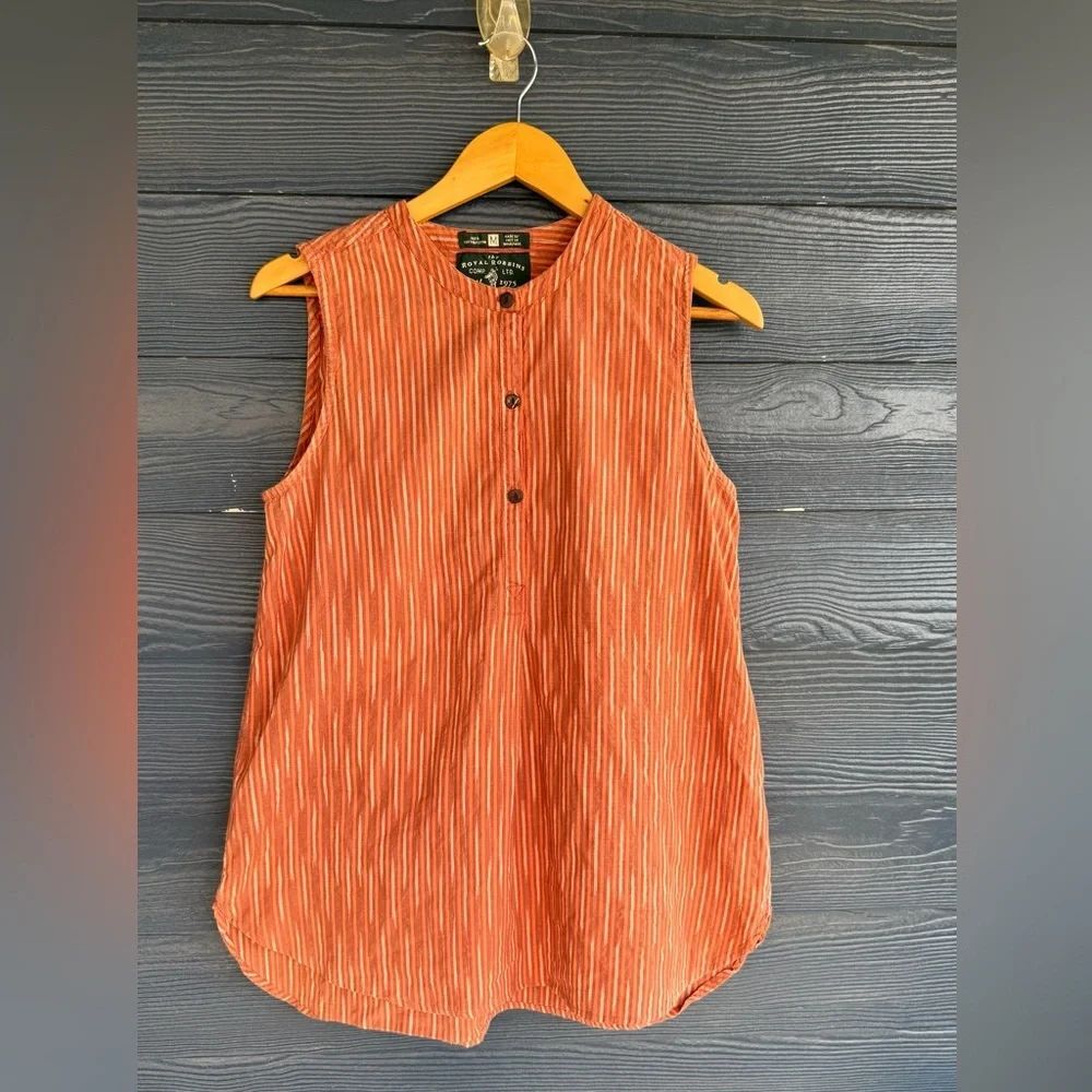 Royal Robbins Striped Cotton Sleeveless Top – Size M